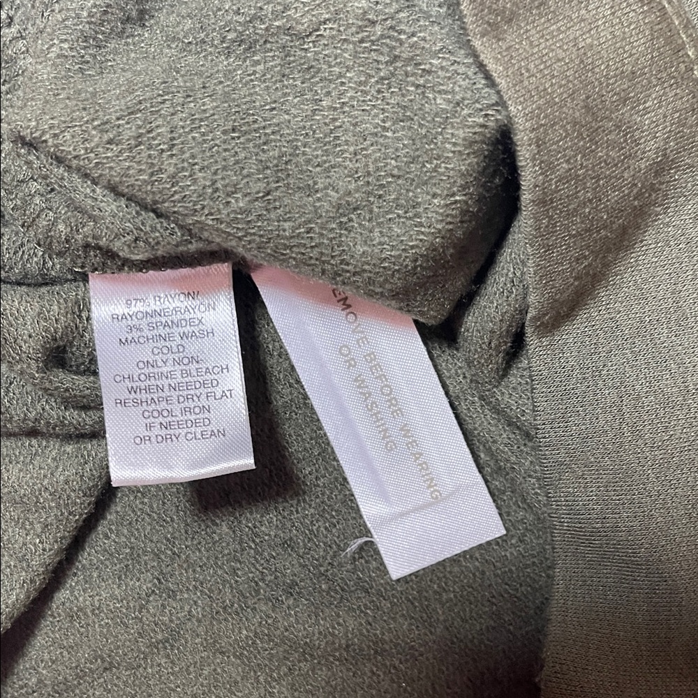 Lou & Grey Olive Green Hooded Pullover Dress - Picture 3 of 5